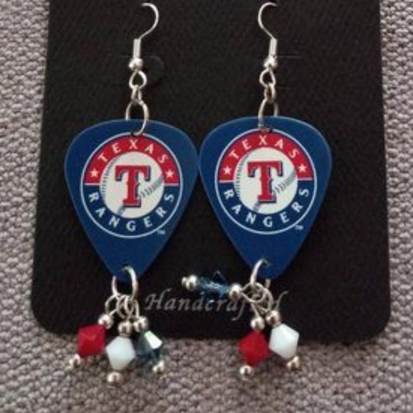 TEXAS RANGERS Jewelry Texas Rangers Guitar Pick Earrings Poshmark